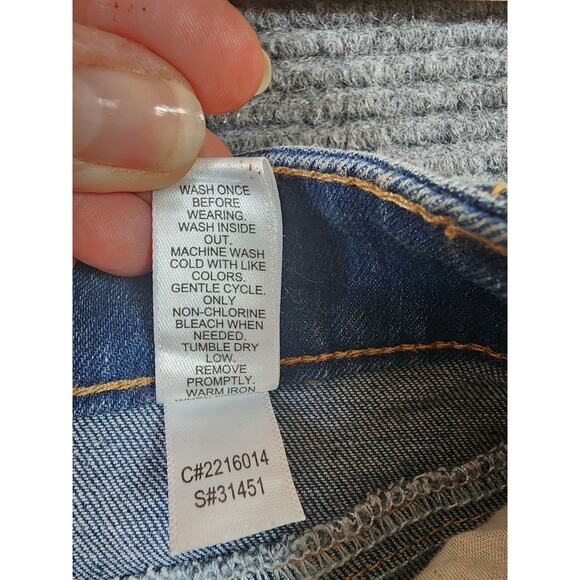 Womens 12 Navajo Style Button Zipper Denim Skirt Casual Embroidered Fringe Boho - Picture 8 of 8